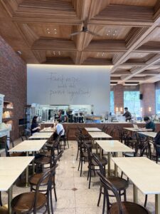 The open espresso bar, giving guests a direct view of the craft behind every cup