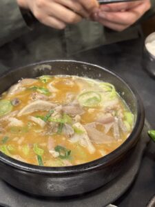 basic sundae-guk of nongmin Baegam sundae. spicy ver.