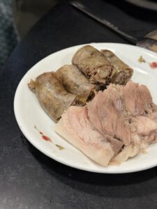 sundae and suyuk(boiled pork slices)