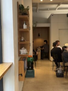 Small seating corner at Alexander Coffee Studio